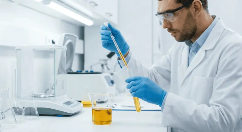 Argan Oil Quality Control – Lab Testing Quality control lab testing for bulk argan oil to verify purity and specifications.